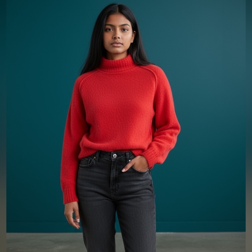 Ann Taylor LOFT red sweater turtle neck. Worn once super soft  XS. Long sleeve.